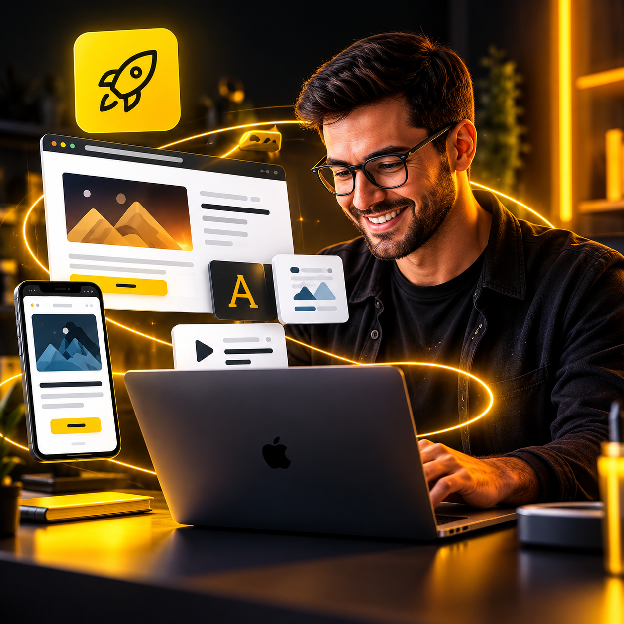 Criador digital representando quem quer começar um produto digital